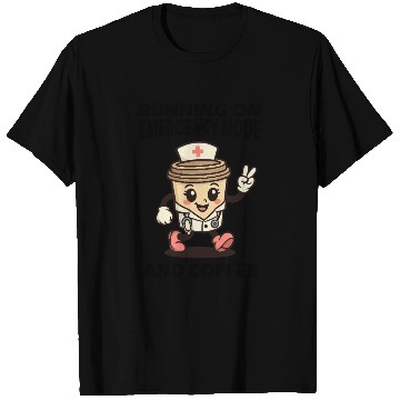 Discover Emergency Mode Active – Fueled by Coffee T Shirts