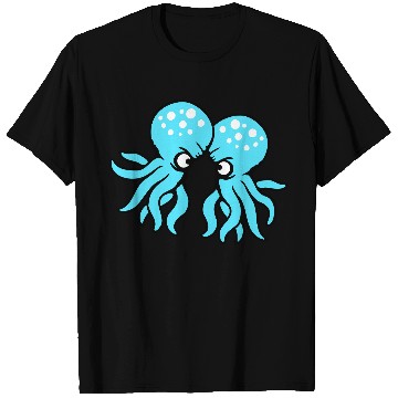 Discover 2 Octopus friends Two fighting enemies Rivals Team T Shirts