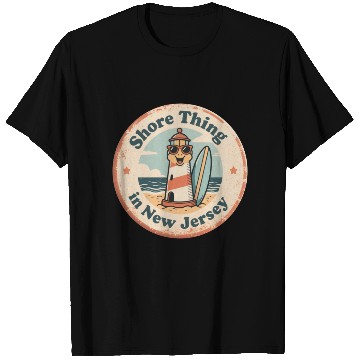 Discover Beach Vibes_ New Jersey Shore Lighthouse Vintage T Shirts