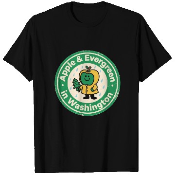 Discover Pacific Northwest Charm Washington Vintage Apple T Shirts
