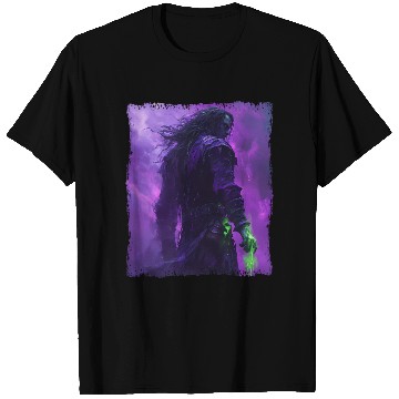 Discover Dark Spell Warrior with Purple Mist Energy T Shirts