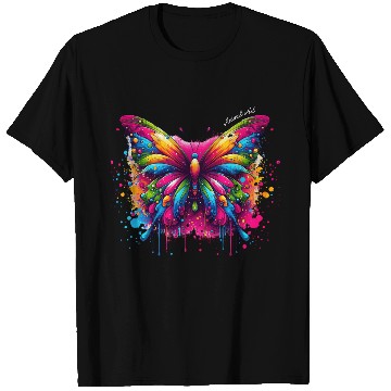 Discover Vibrant Psychedelic Butterfly Artwork T Shirts