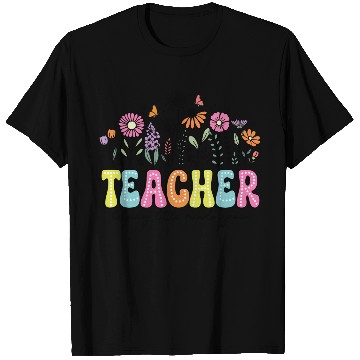 Discover Teacher Flower Floral Dalmatian Dots T Shirts