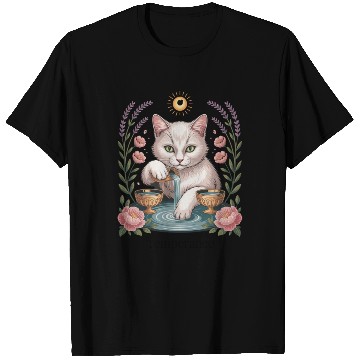 Discover Temperance Tarot Cat Card Art T Shirts