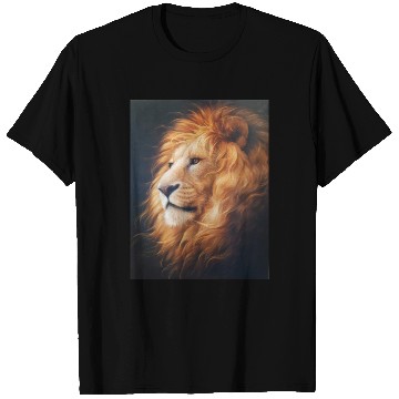 Discover Lion designer logo T Shirts