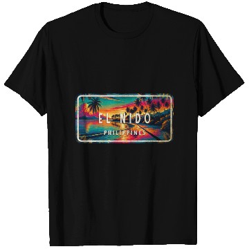 Discover El Nido - Tropical Retro Sign T Shirts