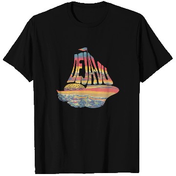 Discover Deja Vu Sunset Sailing Adventure with Brain Waves T Shirts