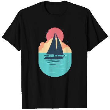 Discover Sunset Sailboat Ocean T Shirts Design
