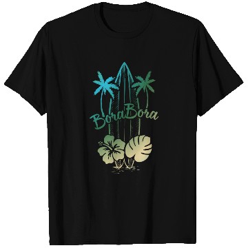 Discover Bora Bora Surf Paradise Tropical Island Vacation T Shirts