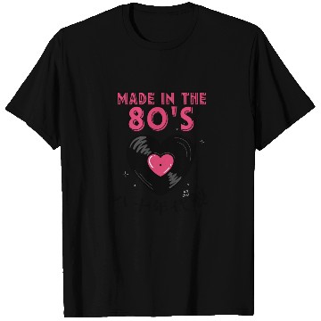 Discover 80s Retro Heart Vinyl T Shirts