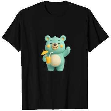 Discover A bear cub with a cocktail T Shirts