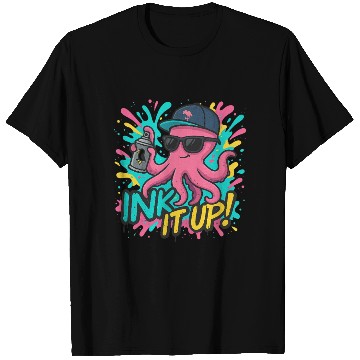 Discover Ink It Up – Cool Graffiti Octopus Street Art Desig T Shirts