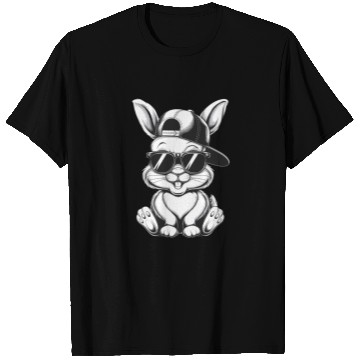 Discover Cool Hip Hop Bunny in Sunglasses and Cap Sketch T Shirts