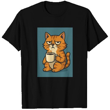 Discover Grumpy Cat with Coffee T Shirts