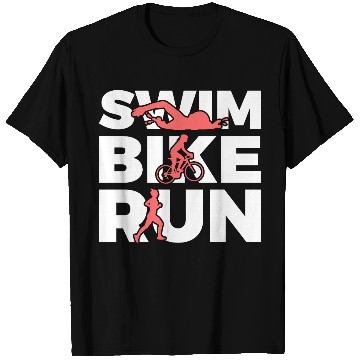 Discover Swim Bike Run Repeat T Shirts