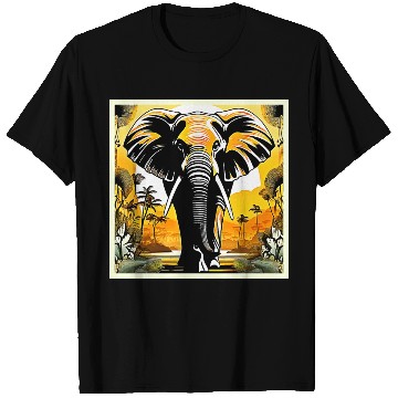 Discover Majestic Elephant Sunset T Shirts