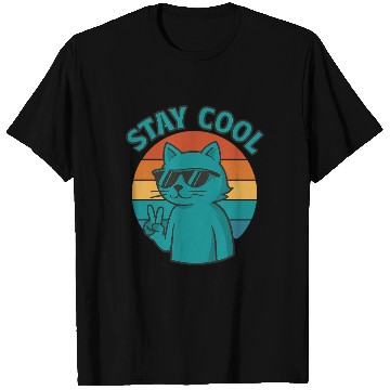 Discover Stay Cool Cat – Retro Vibes T Shirts