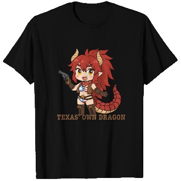 Discover Texas' Own Dragon, Zentreya Chibi Sticker Design T Shirts