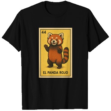 Discover EL PANDA ROJO - THE RED PANDA - LA LOTERÍA T Shirts