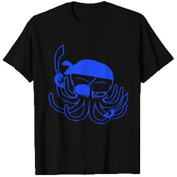 Discover Octopus pirate crew captain sailor buccaneer sail T Shirts