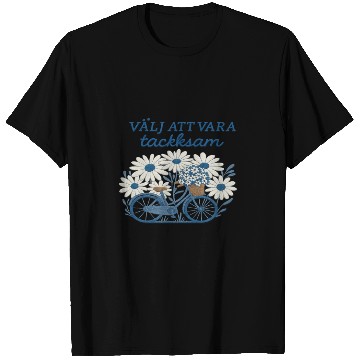 Discover Choose Gratitude – Floral Bicycle Embroidery T Shirts
