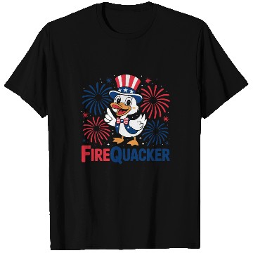 Discover Womens Duck Firequacker Patriotic Fourth of July I T Shirts