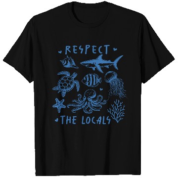 Discover Beach Vacation Respect the locals T Shirts