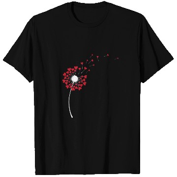 Discover Cute Dandelion Heart Flower Floral Wildflower T Shirts