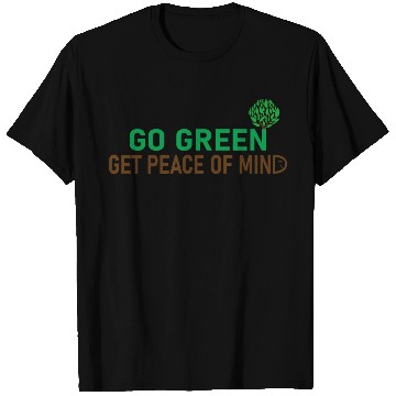 Discover Peaceful Green Tree Logo for Eco Apparel T Shirts