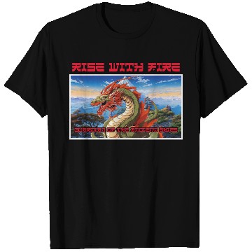 Discover Rise With Fire Guardian Dragon Roaring T Shirts