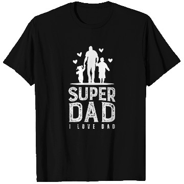 Discover Black White Simple Super Dad T Shirts 1
