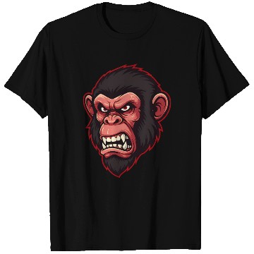 Discover Angry Monkey Mascot T Shirts