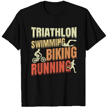 Discover Triathlon Swim Run Cycle Repeat T Shirts