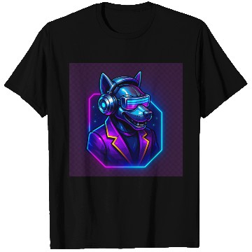 Discover "Cyberpunk DJ Dog | Futuristic Style with a Doggy- T Shirts