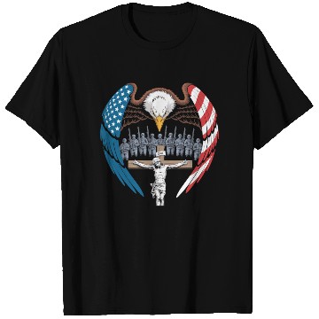 Discover USA Cross Soldiers Eagle T Shirts