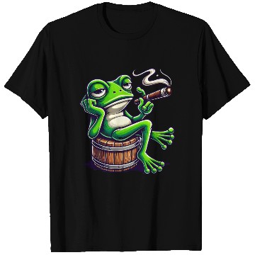 Discover Chill Frog With Cigar T Shirts