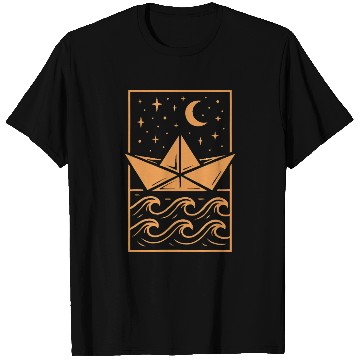 Discover Paper Boat and Moon Men's T Shirts