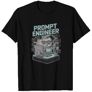 Discover Prompt Engineer AI Robot Programmer Tech Nerd T Shirts
