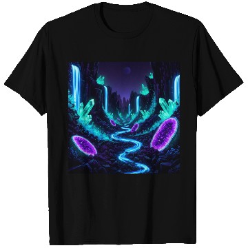 Discover Bioluminescent Crystal Valley T Shirts