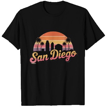 Discover San Diego Text Design T Shirts