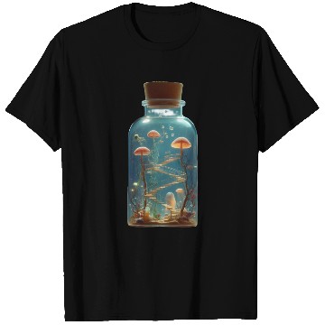 Discover Fantasy in Bottle – Surreal World Art. T Shirts