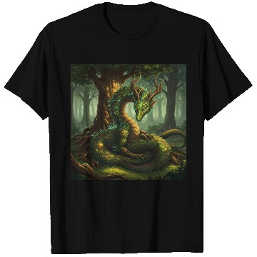 Discover Enchanted Forest Serpent Design T Shirts