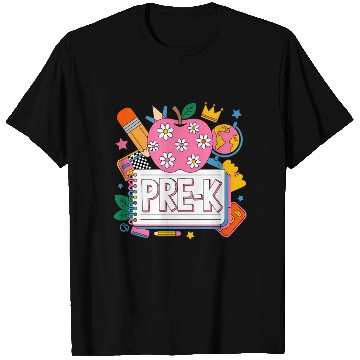 Discover Pre K Teacher Back To School Apple Notebook T Shirts