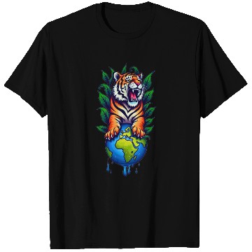 Discover Tiger Earth Embrace ✦ Eco Accessory ✦ Vibrant T Shirts