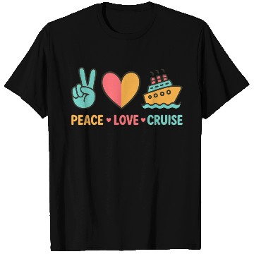 Discover Peace Love Cruise Vacation T Shirts