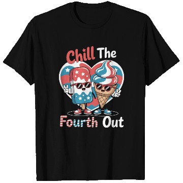 Discover Chill The Fourth Out Patriotic Ice Cream Popsic T Shirts