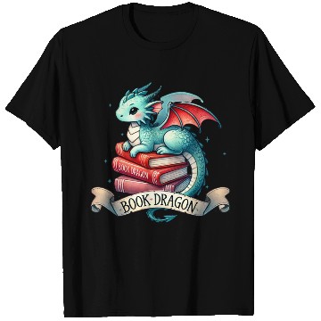 Discover Funny Book Lover Book Reading Dragon T Shirts