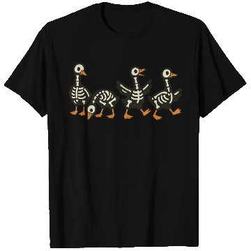 Discover Funny Goose Skeleton Halloween Spooky T Shirts