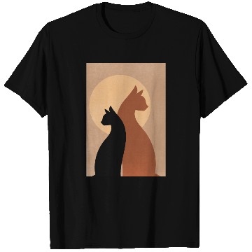 Discover comfy elegant cat design T Shirts,cat and her shadow