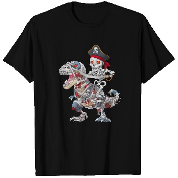 Discover Halloween Mummy T rex Pirate Skeleton Trick Treat T Shirts